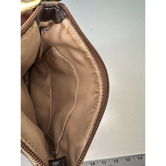 Coach Crossbody Small Canvas Signature Bag Tan/Green - Picture 5 of 9